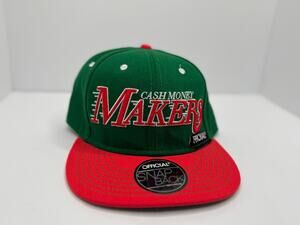 Official Crown of Laurel Cash Money Makers Green Red Snapback Hat